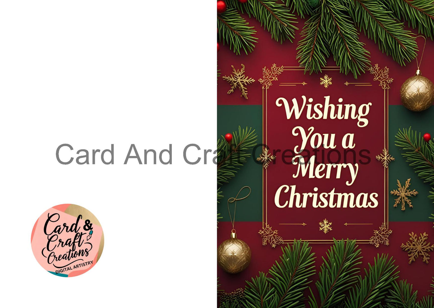 Golden Ornaments – Festive Wishes Card