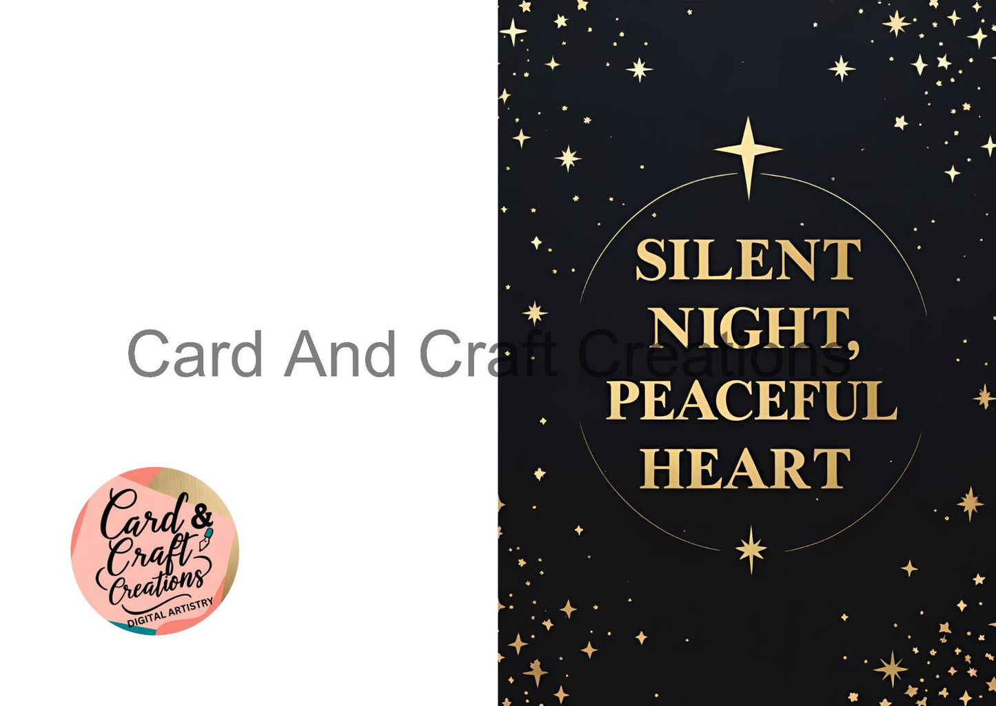 Silent Night, Peaceful Heart – Elegant Star Card
