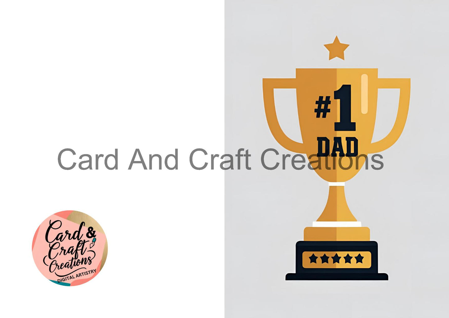 #1 Dad Trophy Card
