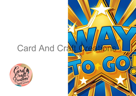 Way to Go Starburst Card