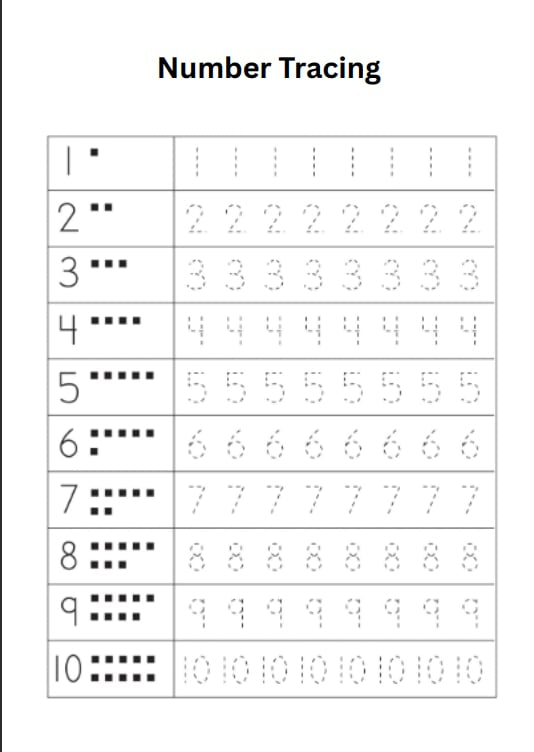 Tracing Letters and Numbers Worksheet