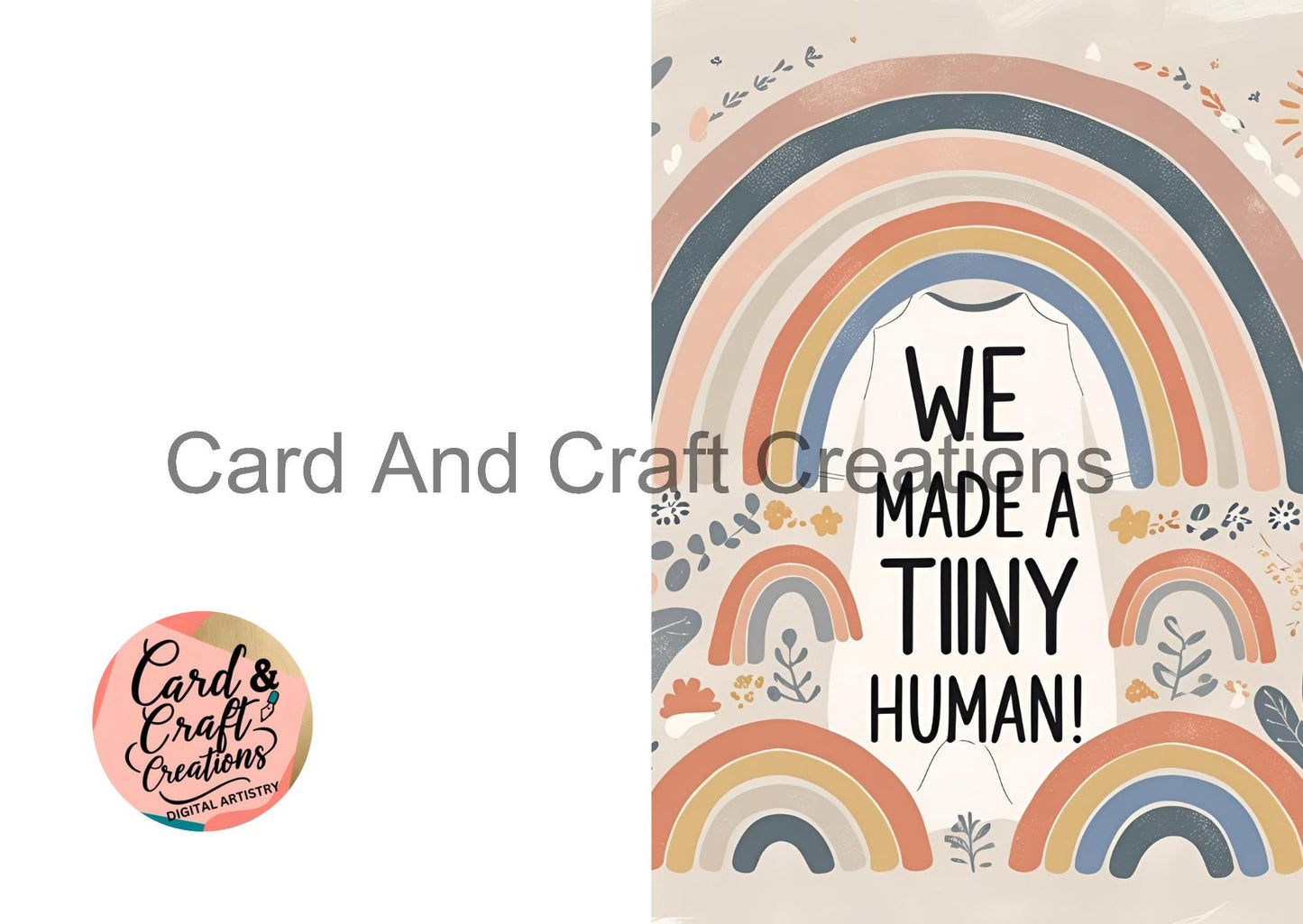 Whimsical Rainbows – Baby Arrival Card