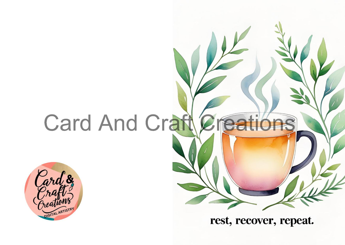 Soothing Tea Cup Get Well Card