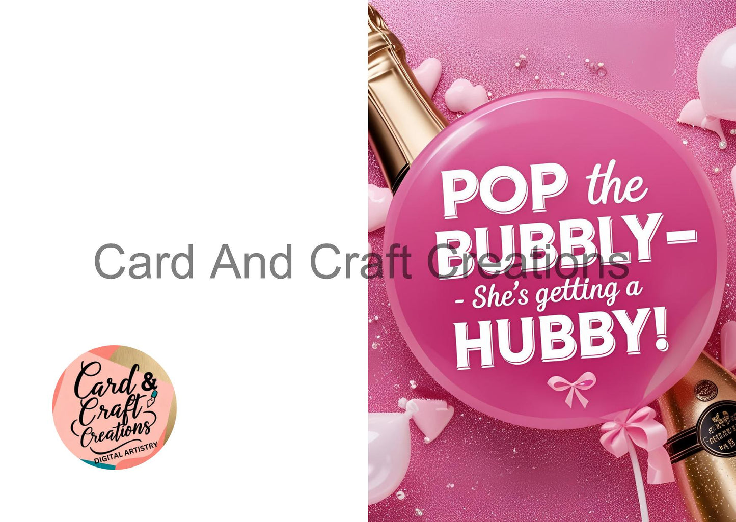 Pop the Bubbly – Champagne Bottle Card