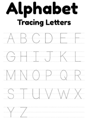 Tracing Letters and Numbers Worksheet