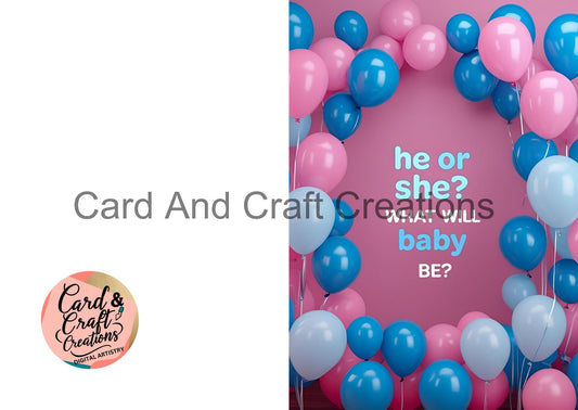 Blue or Pink – We Can’t Wait to Know! Card