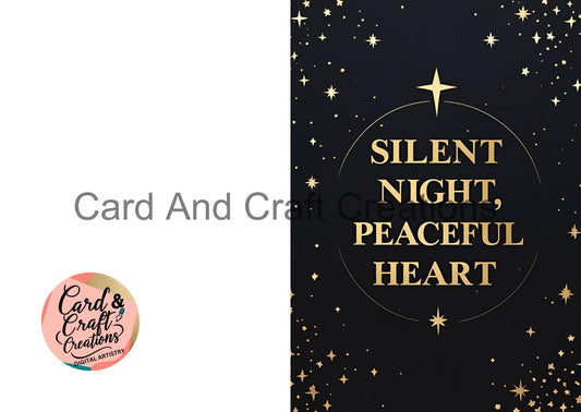 Silent Night, Peaceful Heart – Elegant Star Card