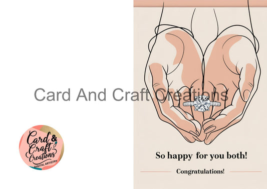So Happy For You Both – Engagement Ring Hands