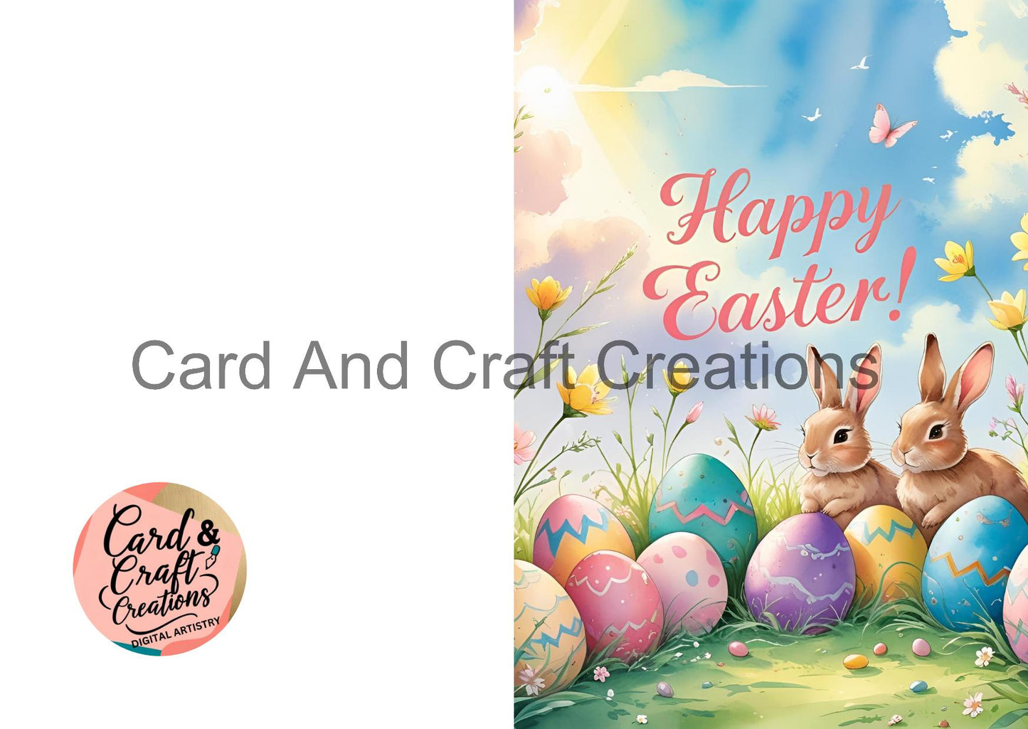 Sunlit Meadow – Easter Bunny Card