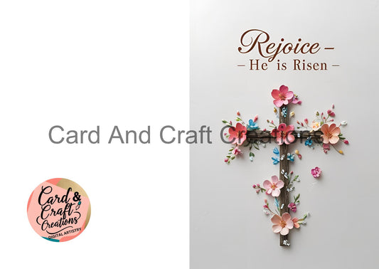 Spring Bloom Cross – Rejoice Card