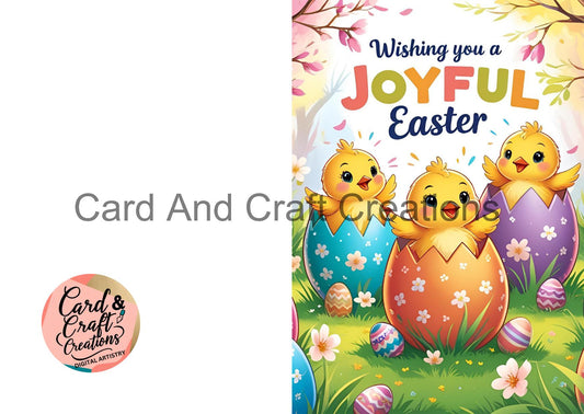 Joyful Easter Chicks – Bright Spring Card