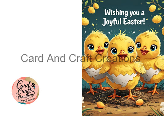 Easter Joy – Nest of Chicks Card