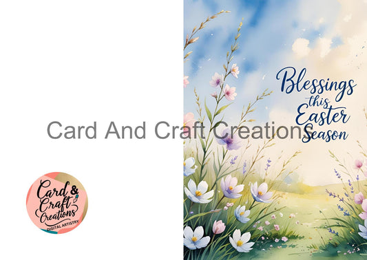 Pastel Fields – Easter Blessings Card