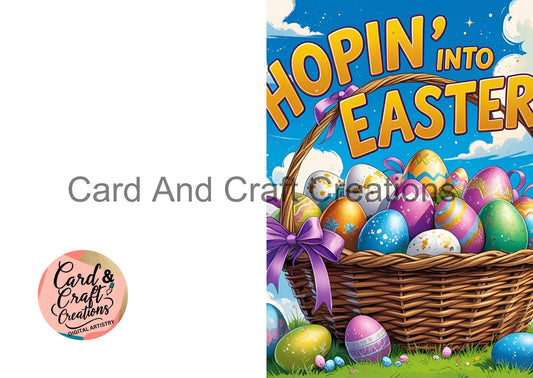 Hoppin’ Into Easter – Basket of Joy Card