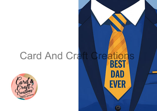 Best Dad Ever – Suit & Tie Card