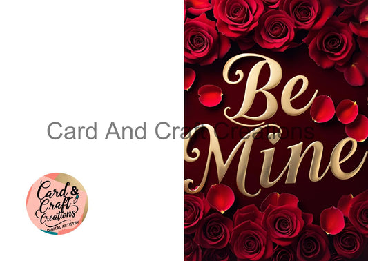 Be Mine – Romantic Rose Card