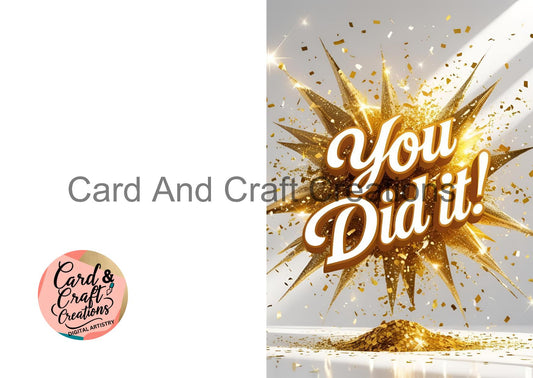 You Did It! Shining Burst Card