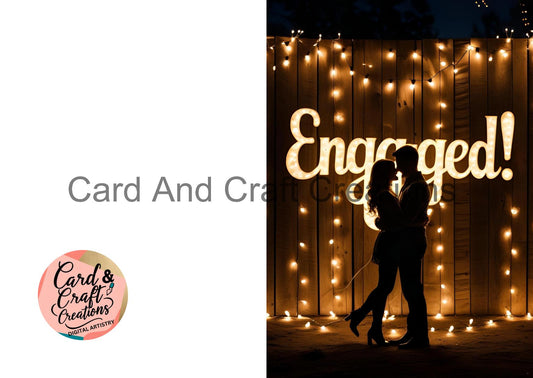 Engaged – Romantic Silhouette Under Lights