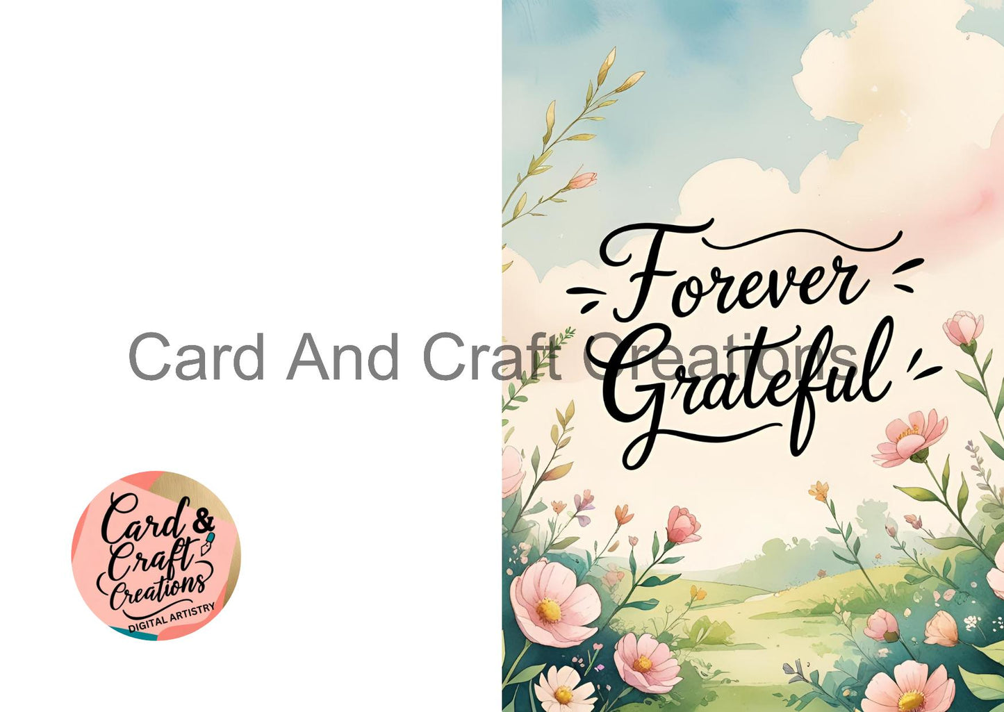 Meadow Scene Forever Grateful Card