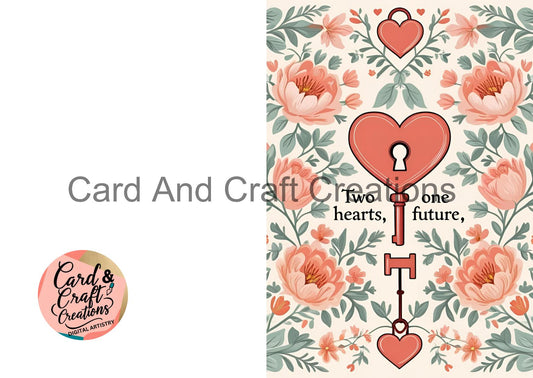 Two Hearts One Future – Heart Lock & Key