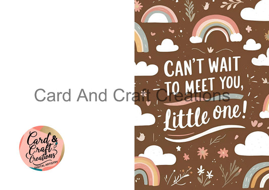 Can’t Wait to Meet You Rainbow Digital Card