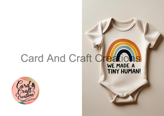 Pastel Rainbow Onesie – Birth Announcement
