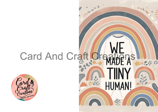 Whimsical Rainbows – Baby Arrival Card