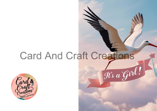 It’s a Girl! – Stork Delivery Card