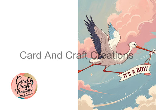 It’s a Boy! – Stork Delivery Card
