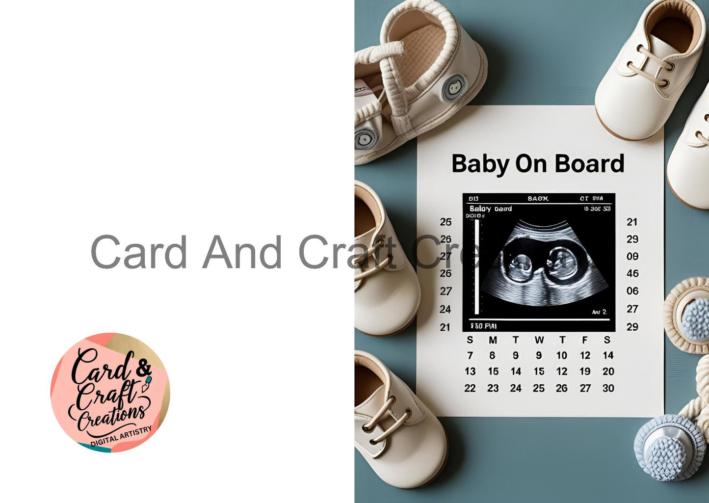 Baby on Board with Calendar Layout