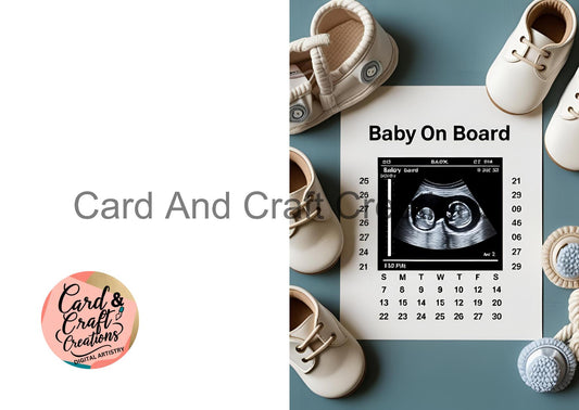 Baby on Board with Calendar Layout