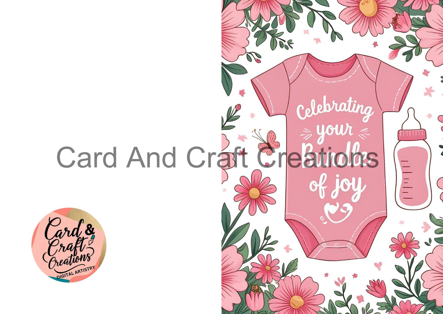 Celebrating Your Bundle of Joy Blush Onesie Digital Card
