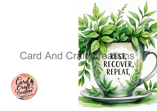 Herbal Mug Get Well Card