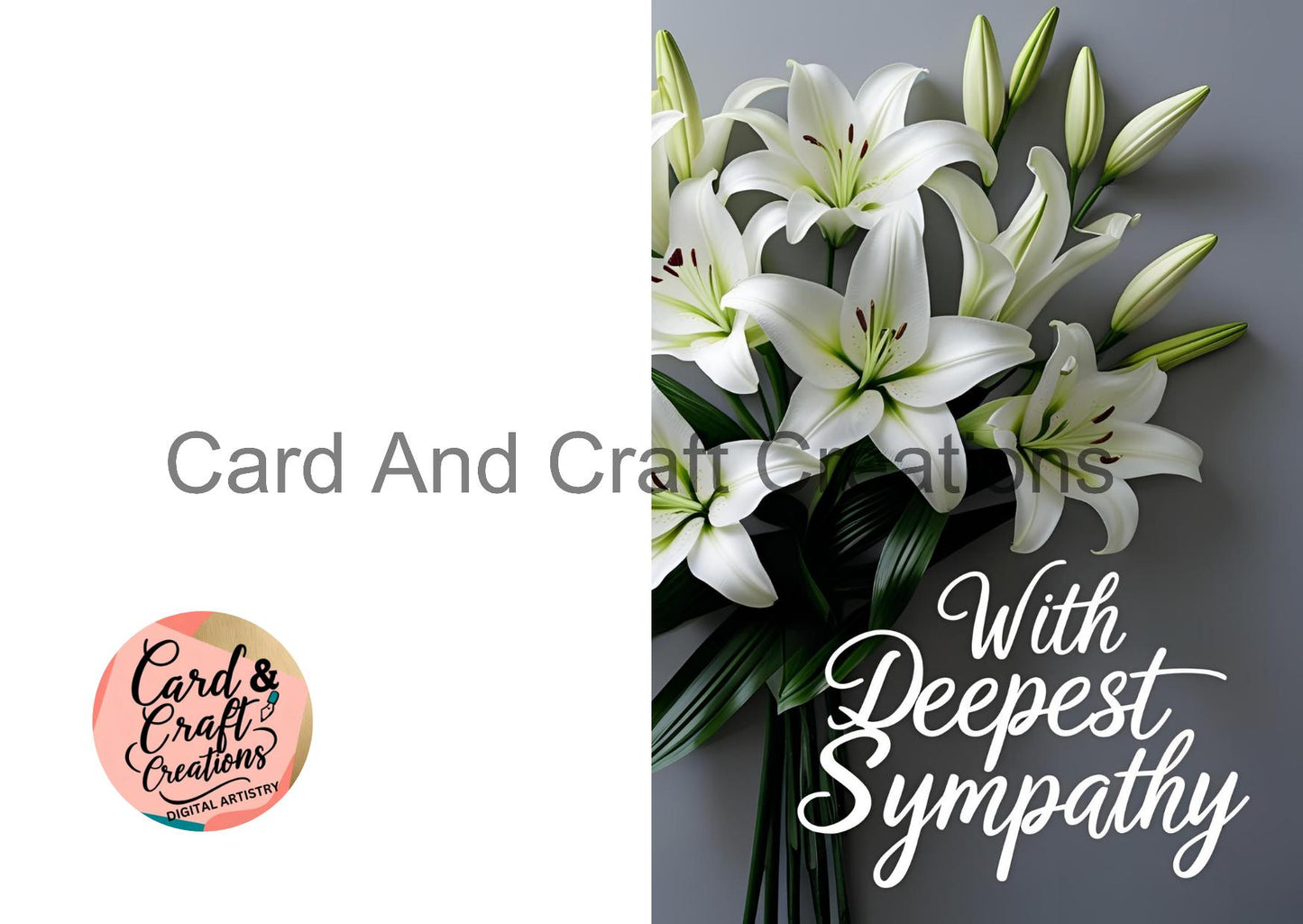 Lily Bouquet Sympathy Card
