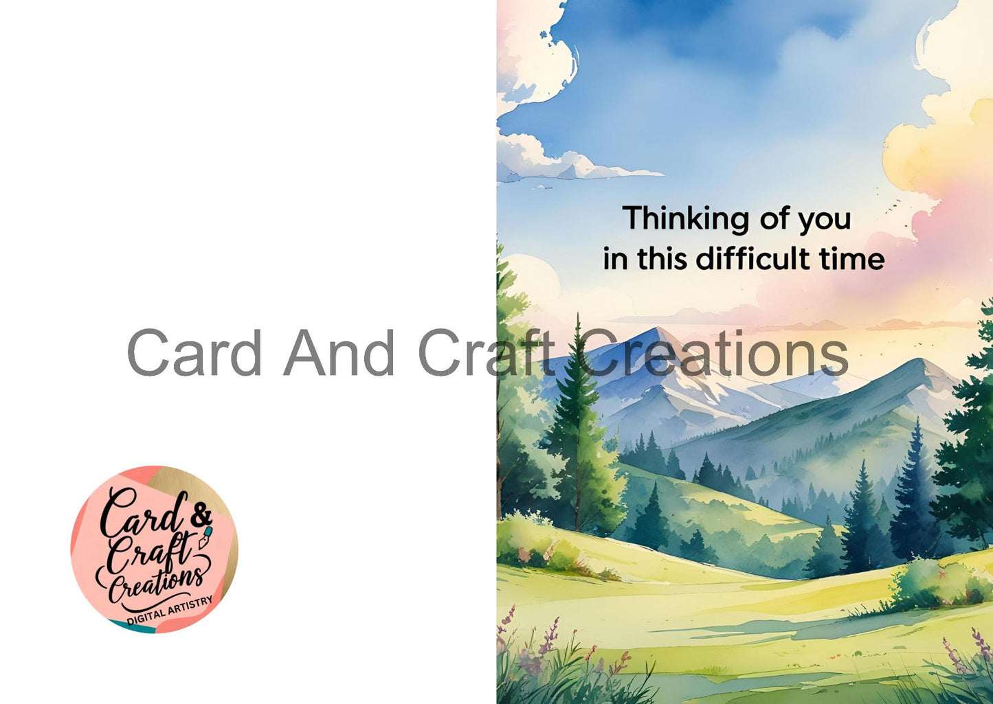 Peaceful Mountain Sympathy Card