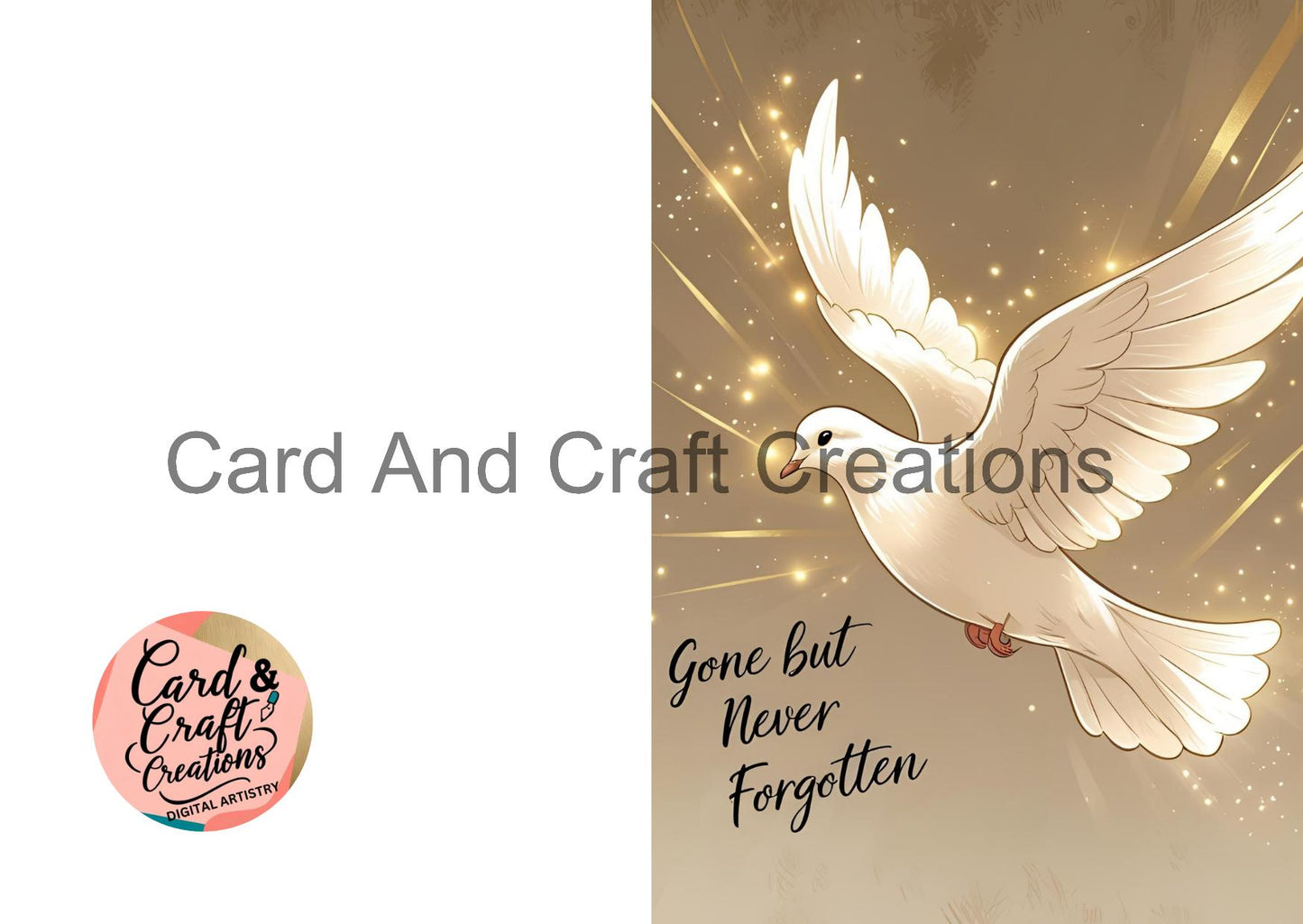 Gone but Never Forgotten Dove Card