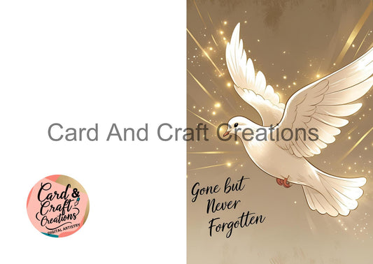 Gone but Never Forgotten Dove Card