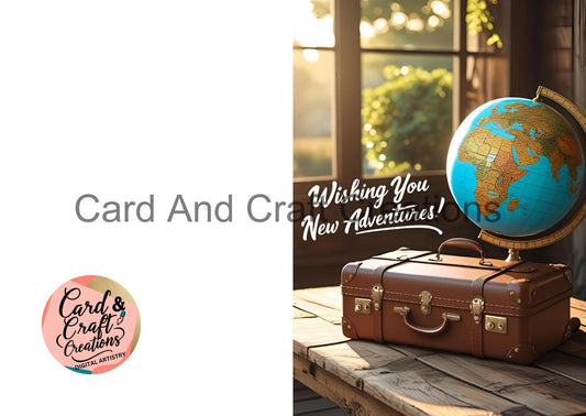 New Horizons Farewell Card (Travel Theme)