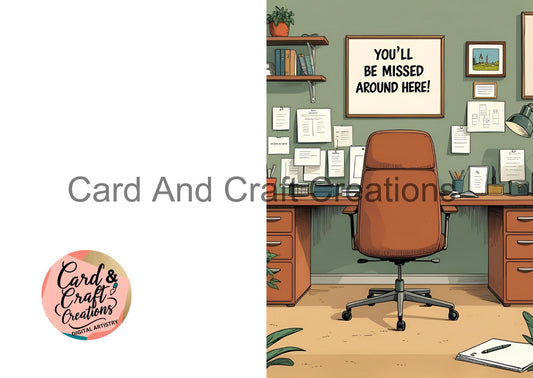 Office Desk Farewell Card (You’ll Be Missed)