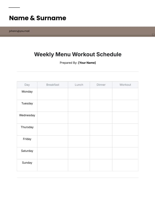 Fitness Planner