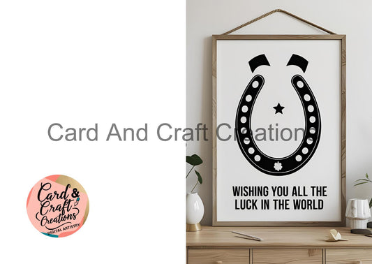 Wishing You All the Luck in the World Horseshoe Digital Card