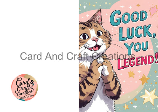 Good Luck, You Legend! Cat Digital Card