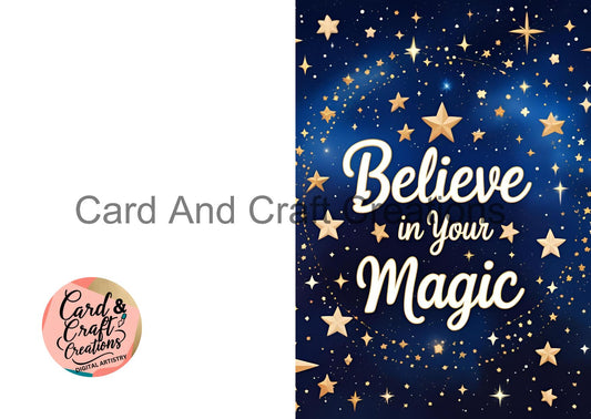 Believe in Your Magic Starry Night Digital Card