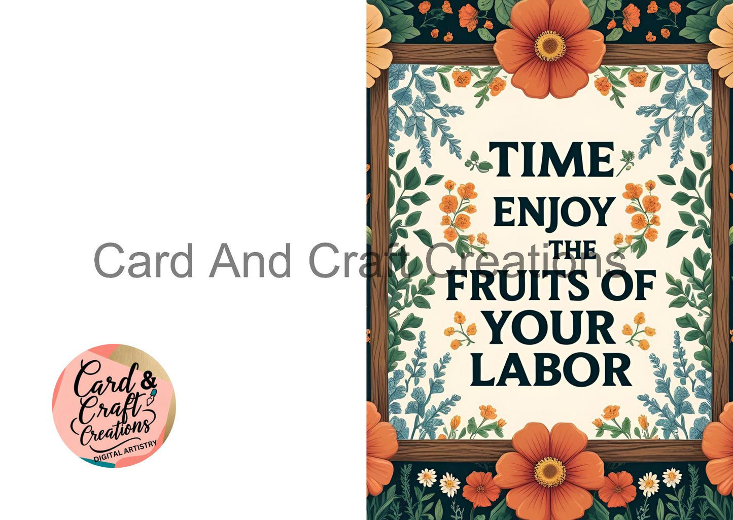 Retirement Farewell Card – Floral Frame