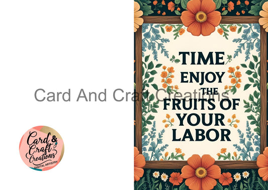 Retirement Farewell Card – Floral Frame