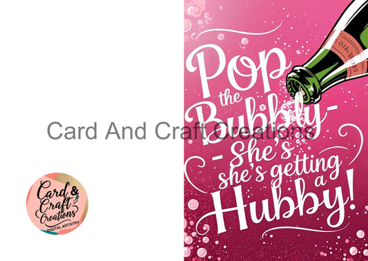 Pop the Bubbly – Pink Celebration Card