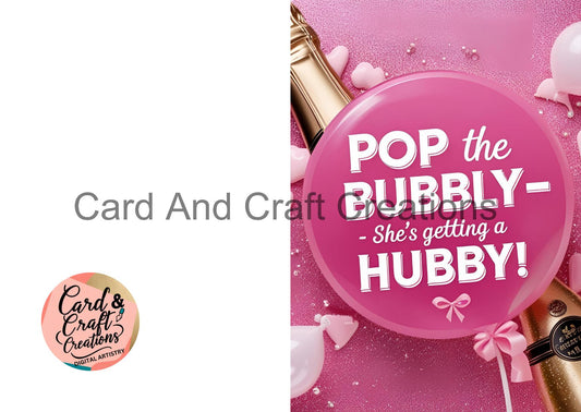 Pop the Bubbly – Champagne Bottle Card