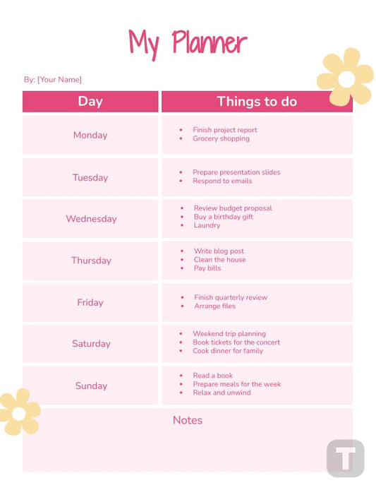 Weekly Planner 1