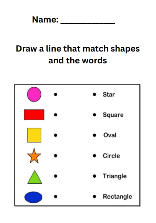Shape Matching Worksheet