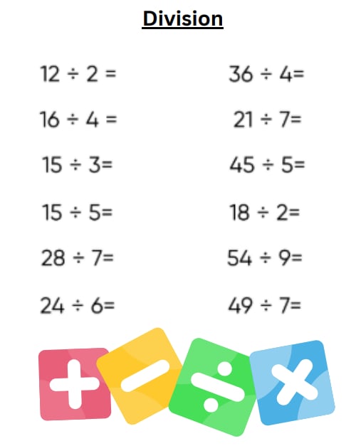 Division Worksheet